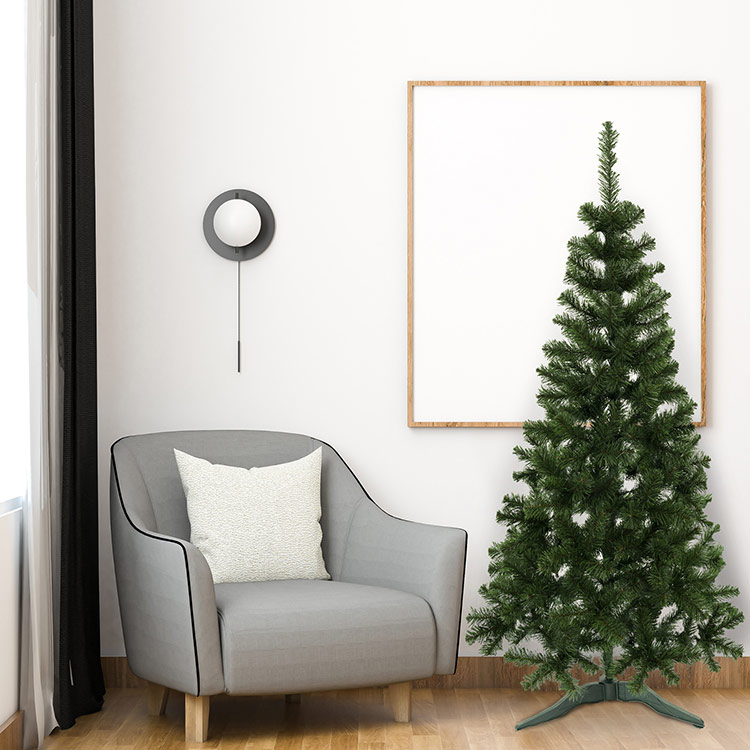 Albero di Natale moderno abete ecologico 120cm verde Noel